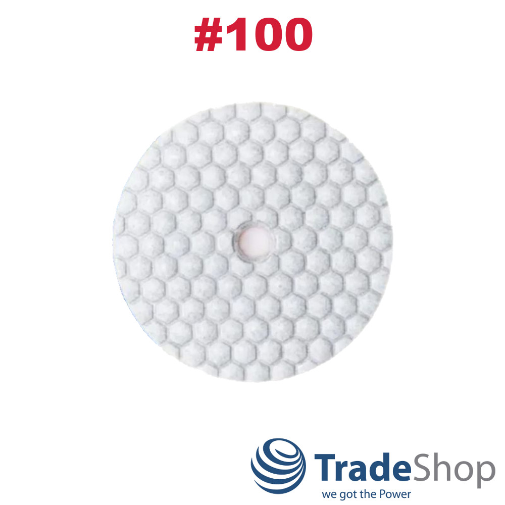 100mm Diamant Schleifscheibe Polierscheibe Trocken-Nass #100 für Beton, Granit