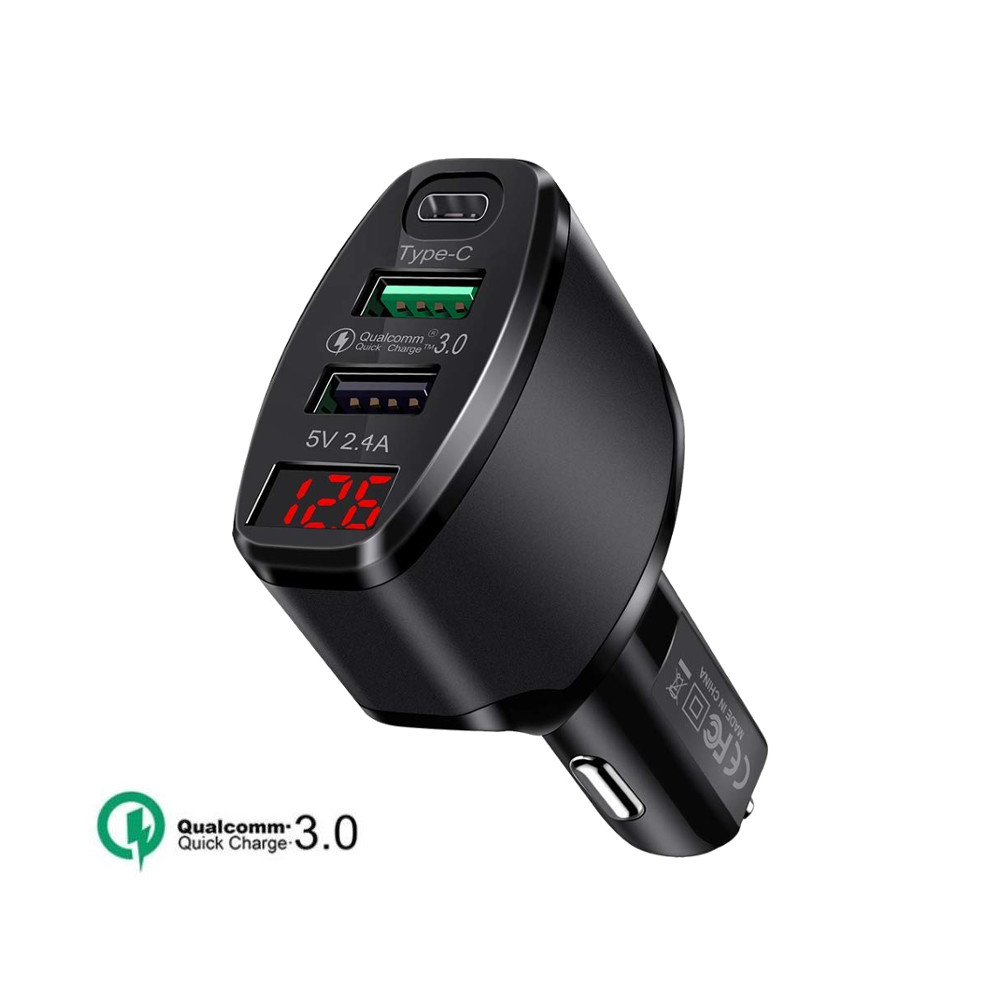 KFZ-Ladekabel Netzteil Ladegerät Adapter universal 2xUSB 1xType-C
