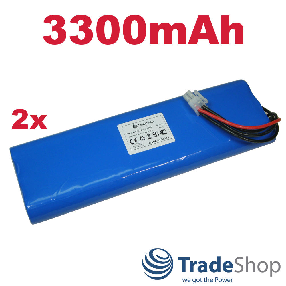 2x Akku 18V Ni-MH 3300mAh für Husqvarna Automower G2 Rasenroboter Mähroboter