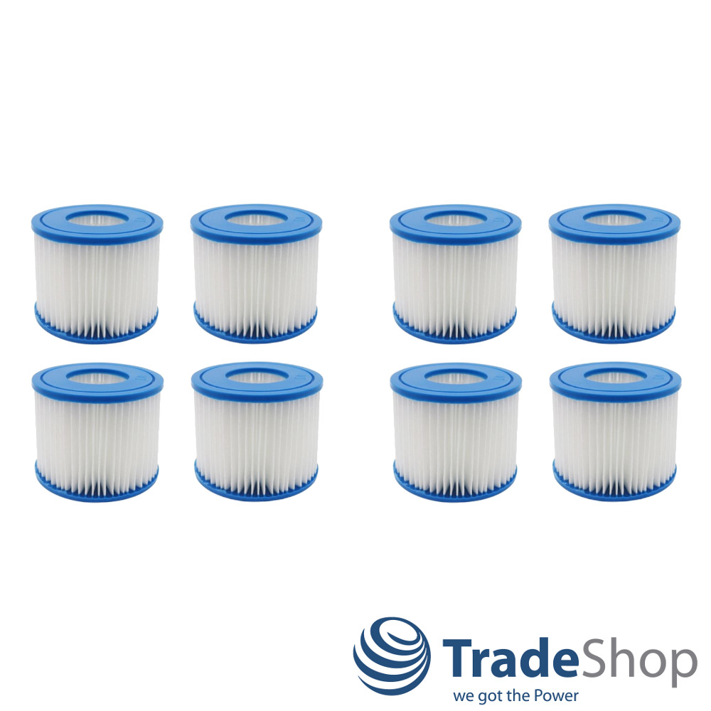 8x Filterpatrone Kartuschenfilter für Bestway Lay-Z-Spa Whirlpool ersetzt 58323