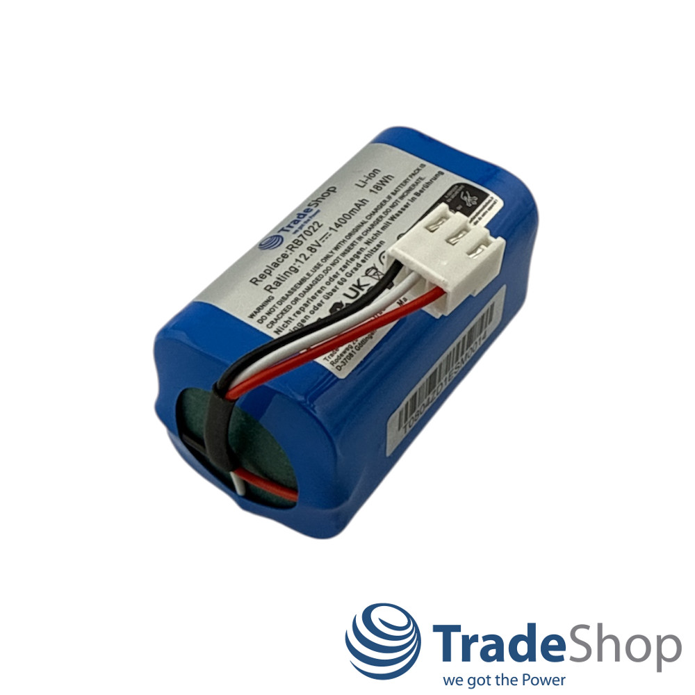 2x Li-Ion Akku 12,8V 1400mAh für Severin Chill RB 7022, RB 7025 ersetzt 4404048