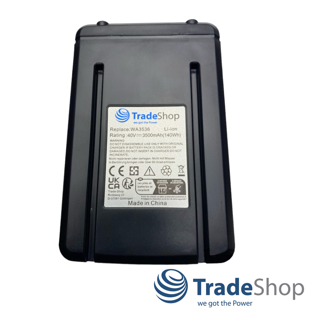 2x Li-ion Akku 40V 3,5Ah Li-Ion für Worx WG168 WG268 WG368 WG568 ersetzt WA3536