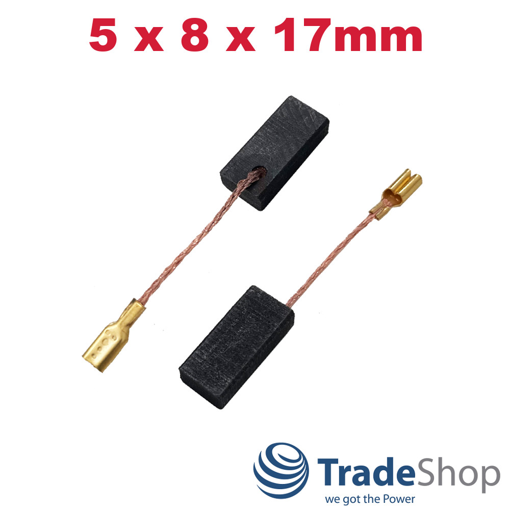 2x Kohlebürsten Motorkohlen 5x8x17mm für Bosch GGS27L GSC2,8 ersetzt 1609200634