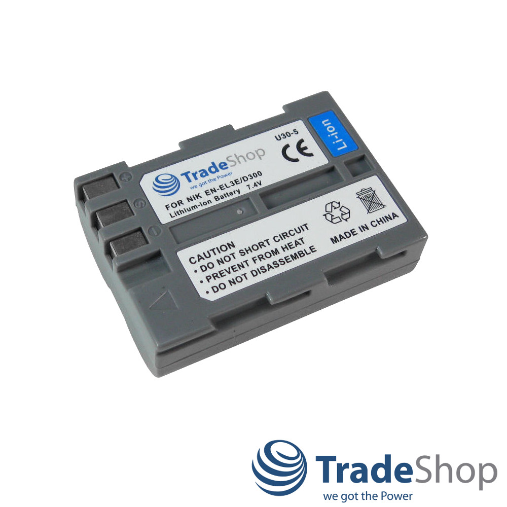 3in1: 2x Akku + Dual Ladegerät LCD Ladestation für Nikon EN-EL3 EN-EL3e EN-EL3e-2