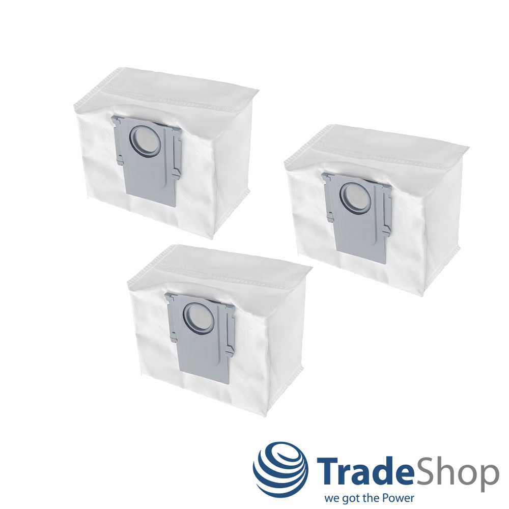 3x Staubsaugerbeutel Mikrovlies für Roborock S8+, Q5+, Q7+, T8, G10s Saugroboter