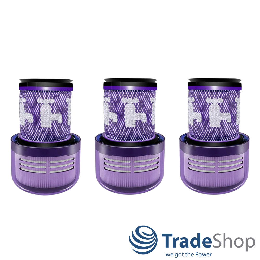 3x HEPA Vormotor-Filter für Dyson V12 Detect Slim Absolute ersetzt 971517-01