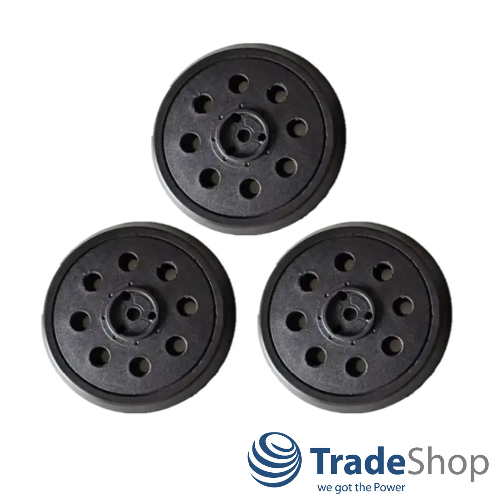 3x Haftteller Schleifteller 125mm für Bosch PEX 12, 125, 400 ersetzt 2608601062