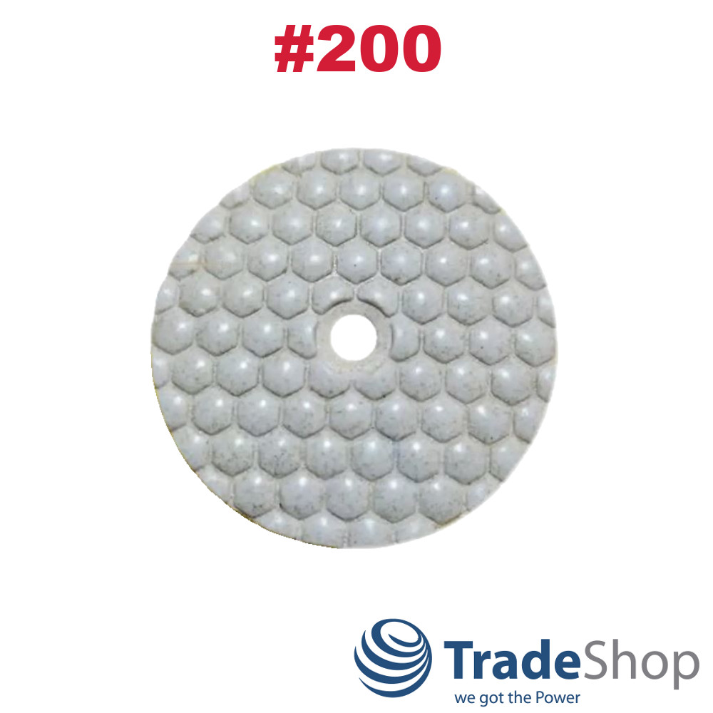 100mm Diamant Schleifscheibe Polierscheibe Trocken-Nass #200 für Beton, Granit