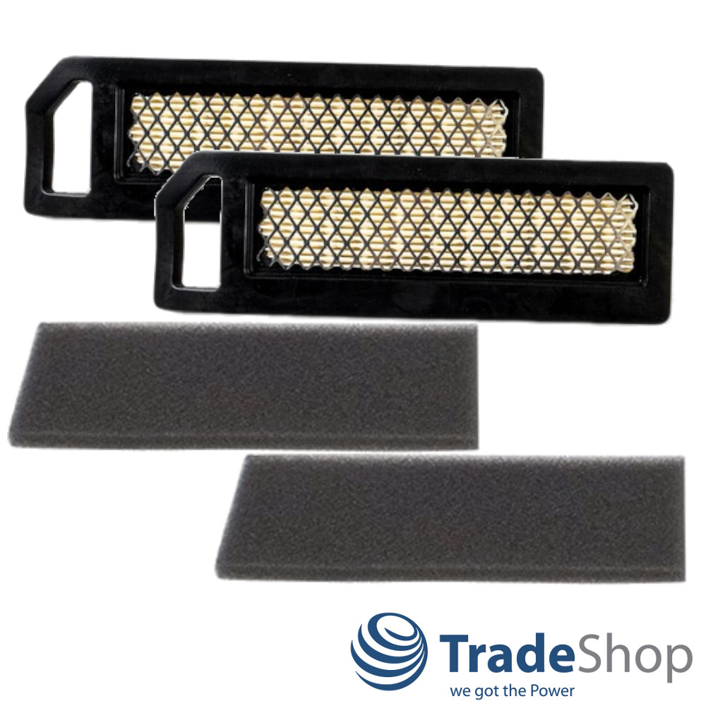 2x Luftfilter inkl. Vorfilter für Kawasaki FJ151V FJ180V Rasenmäher-Motoren