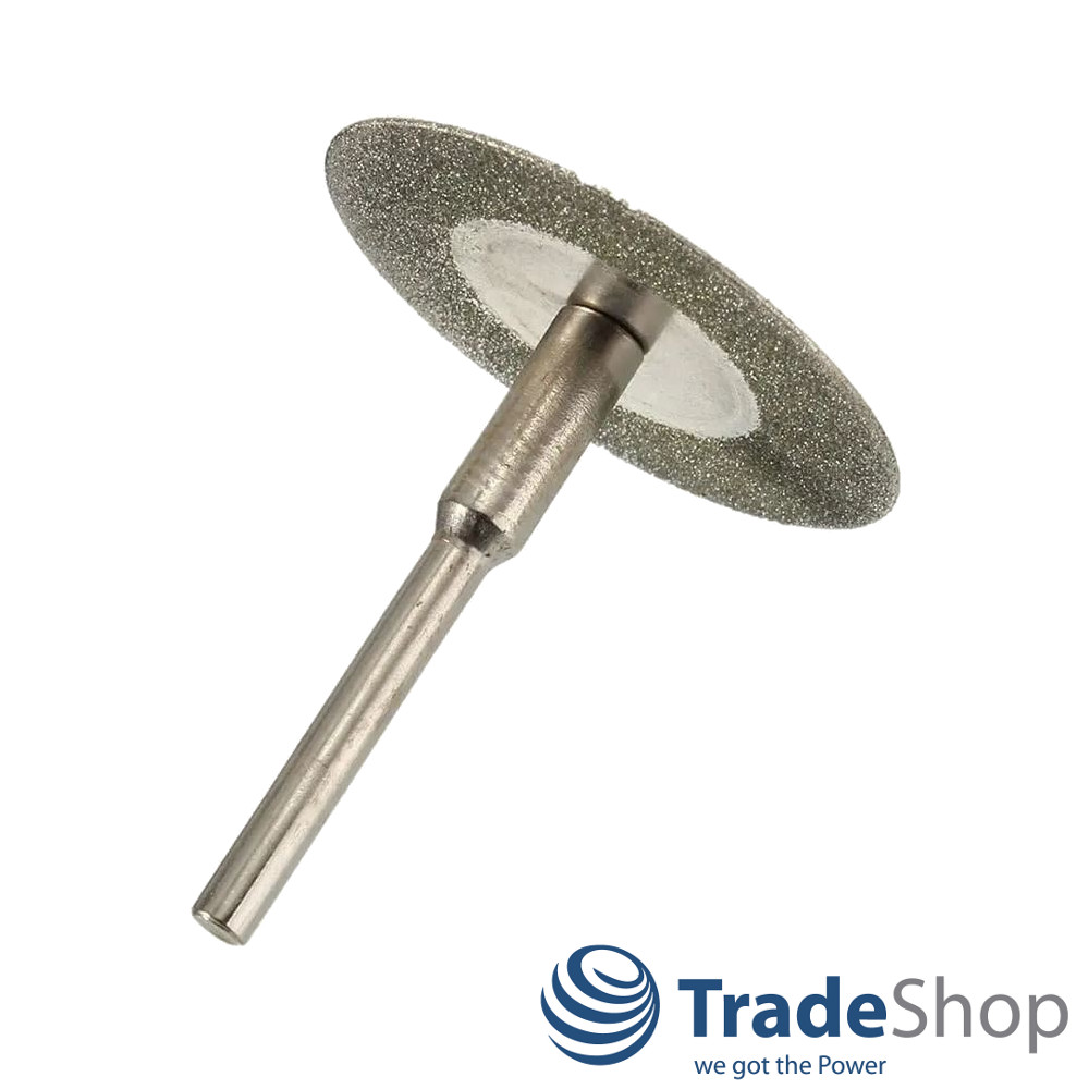 Set: 10x Diamant Trennscheibe Ø50mm + 2x Aufspanndorn für Dremel, Proxxon D29