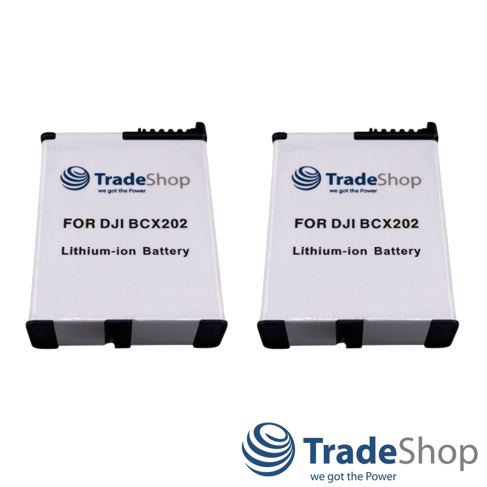 2x Li-Ion Akku 3,87V 2300mAh für DJI Osmo Action 3, 4, 5 Kamera ersetzt BCX202