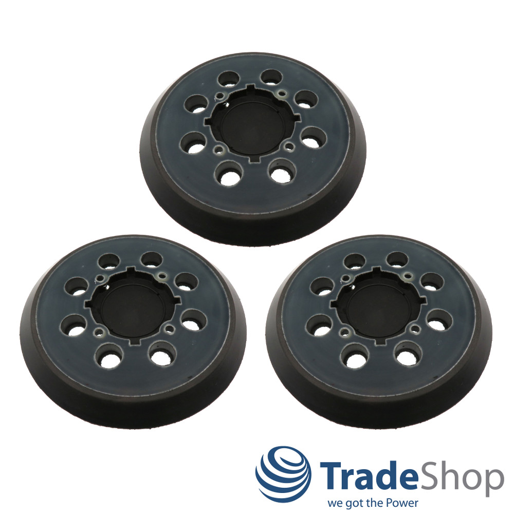 3x Haftteller Schleifteller 125mm 8-Loch + 4-Loch für Dewalt WE 6421, DCW 210B
