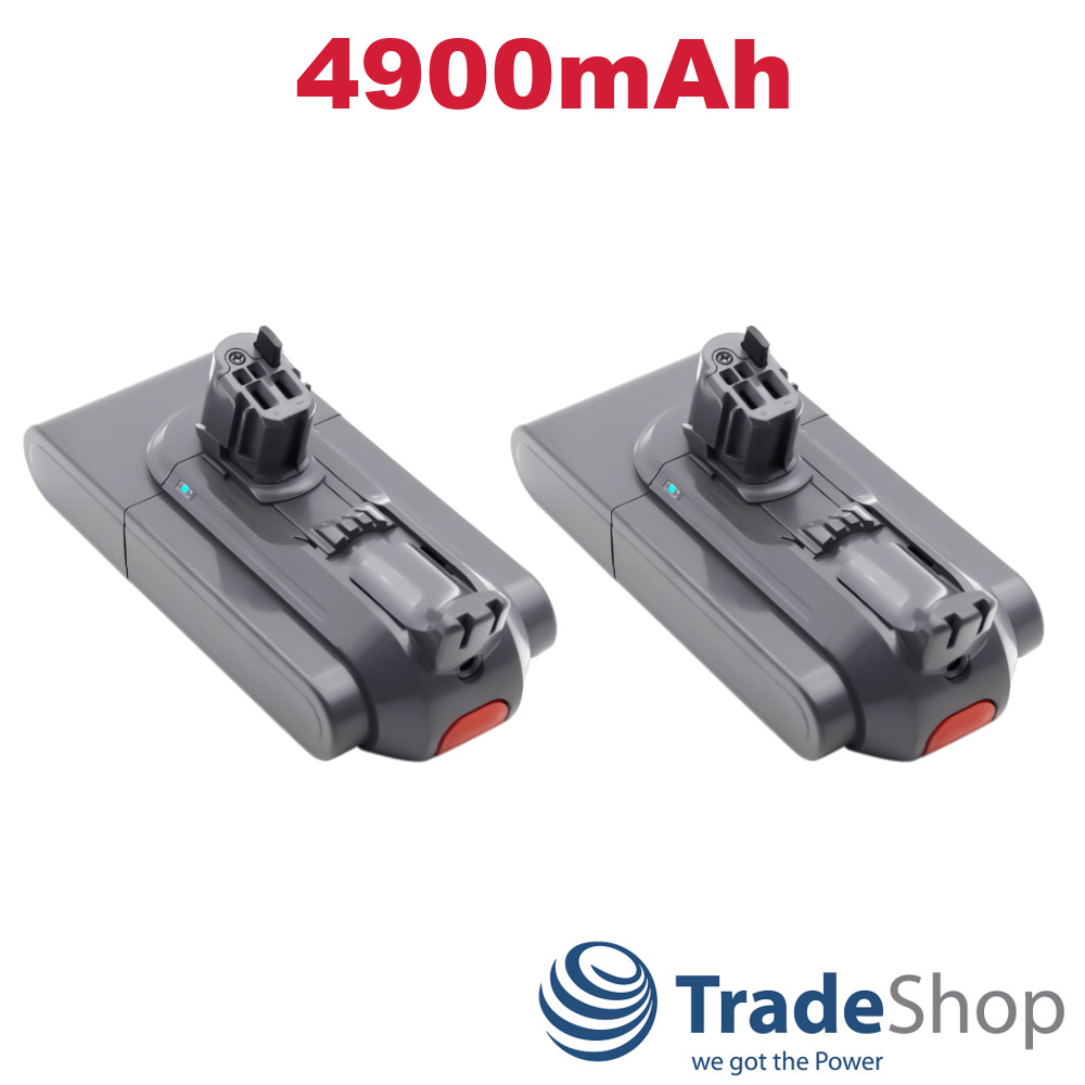 2x Li-Ion Akku 25,2V 4,9Ah für Dyson V11, V12, V15 ersetzt 970425-01, 970938-01