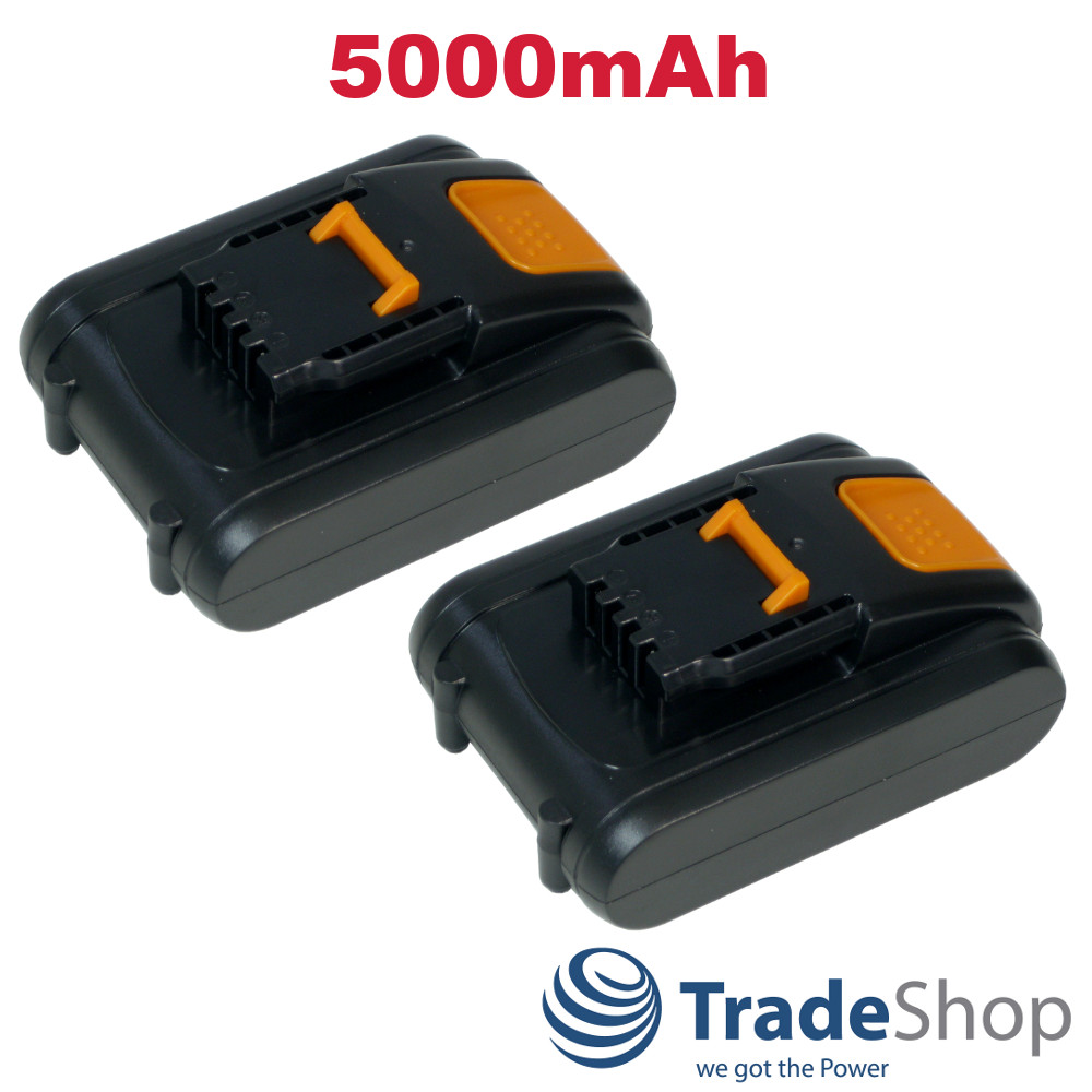 2x Li-Ion Akku 20V 5000mAh für Worx WG169 WG259 WG549 WX166 WX523 WX678 WG170 uvm