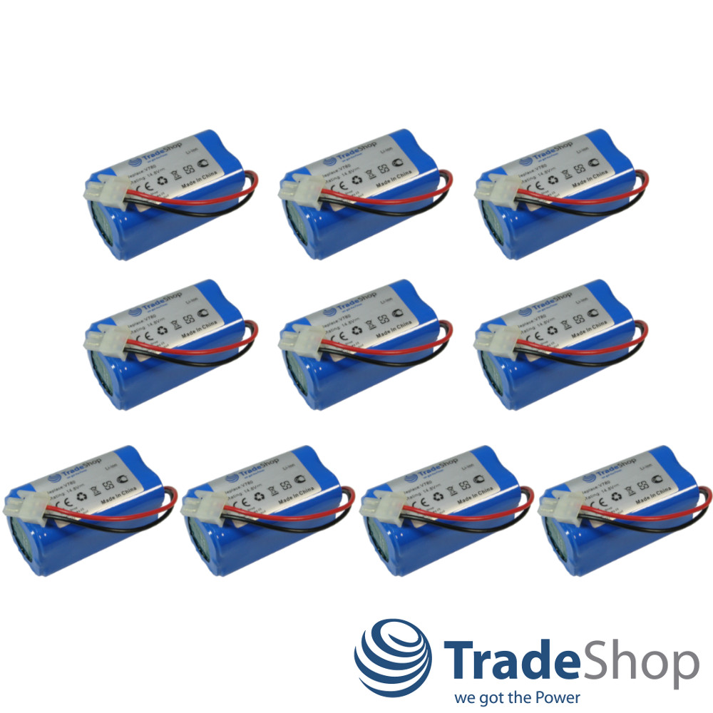 10x AKKU 14,8V 2600mAh für Ecovacs Deebot CR130 CEN 540 Dibea V780 V870