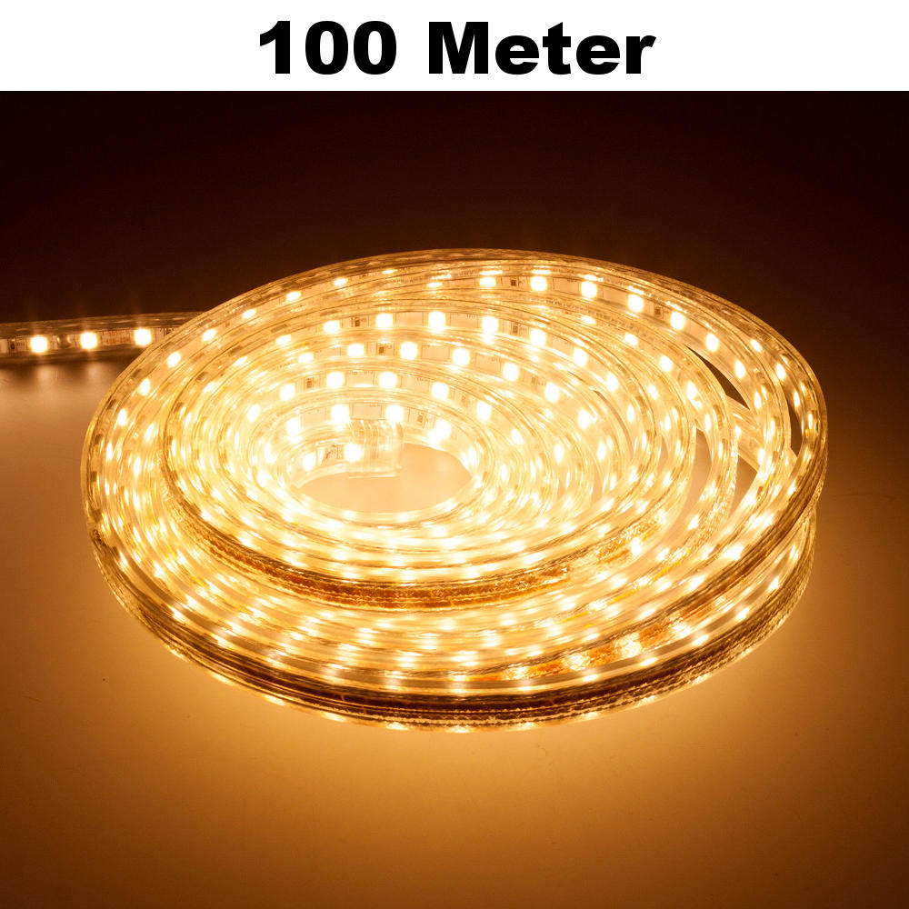 100m Weiß Warmweiß LED Leuchtstreifen Lichterkette 60 LED/Meter SMD2835