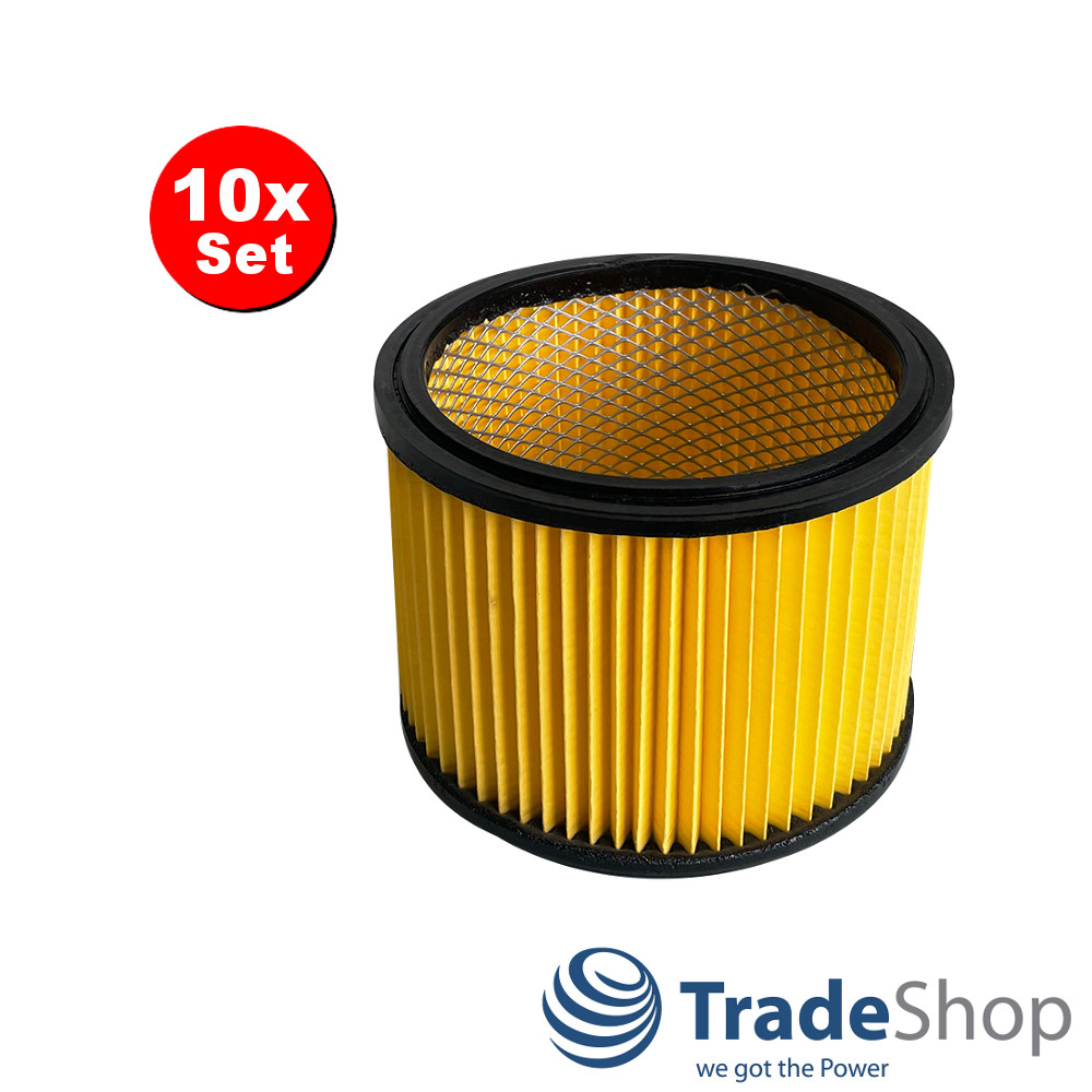 10x Faltenfilter Patronenfilter für Einhell BT-VC 1250 TE-VC 1820 ersetzt 2351110
