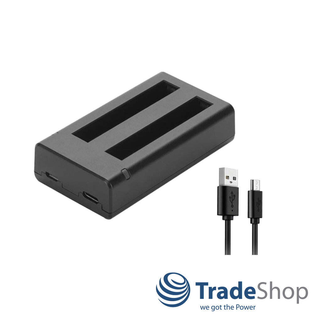 Doppel Akku Micro-USB Ladegerät IS360X3B für Insta360 ONE X3 Action Kamera