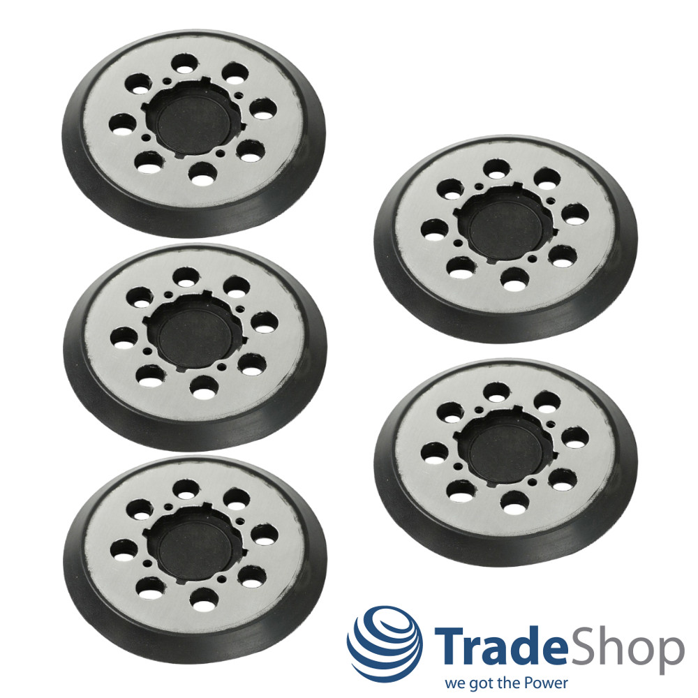5x Haftteller Schleifteller 125mm 8-Loch + 4-Loch für Dewalt WE 6421, DWE 6423