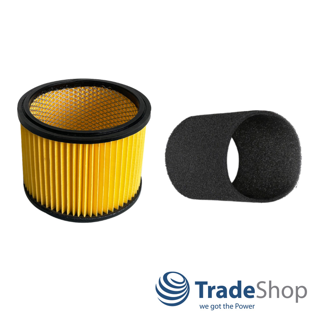 2in1 Set: Lamellenfilter + Schaumfilter für Einhell AS 1100, Parkside PNTS 1250