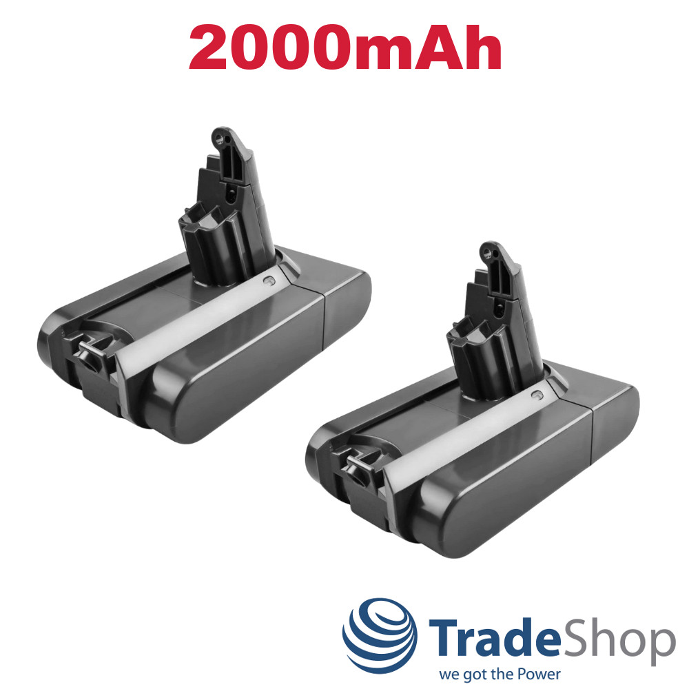 2x Li-Ion Akku 21,6V 2000mAh ersetzt 965874-02 für Dyson DC Staubsauger