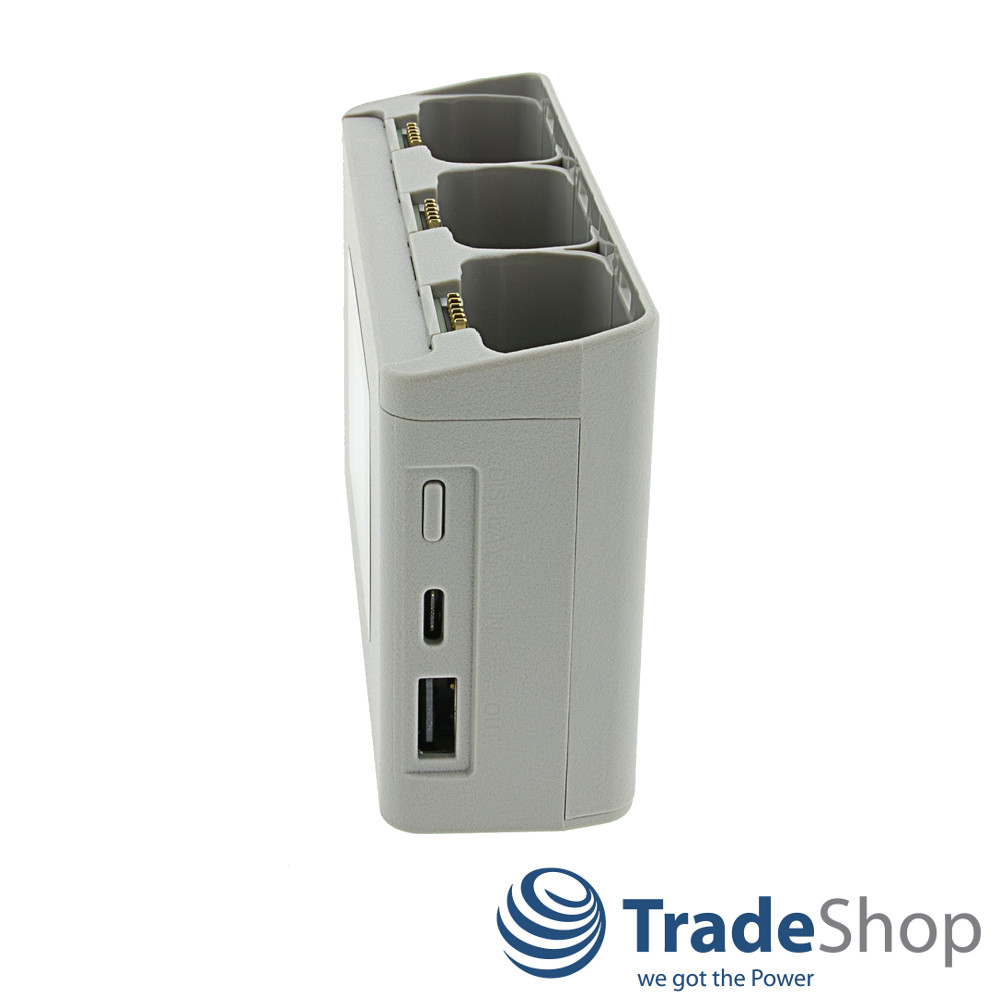 4in1 Set: 3x Akku + USB-C Dreifach Ladegerät Powerbank für DJI Mini 2, BWX161