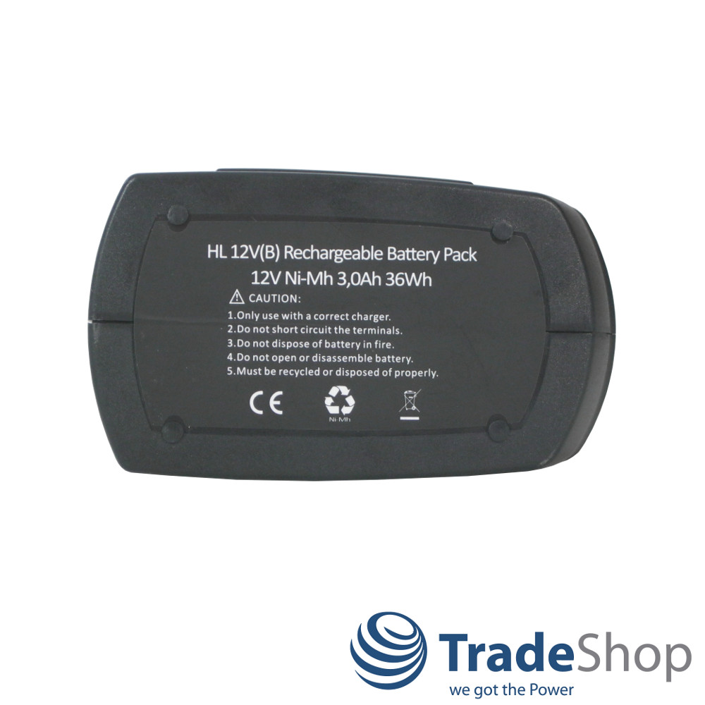 Ni-MH Akku 12V 3000mAh + Ladegerät für Hilti SB12 SF120-A SFB121 SFB126 SID121-A