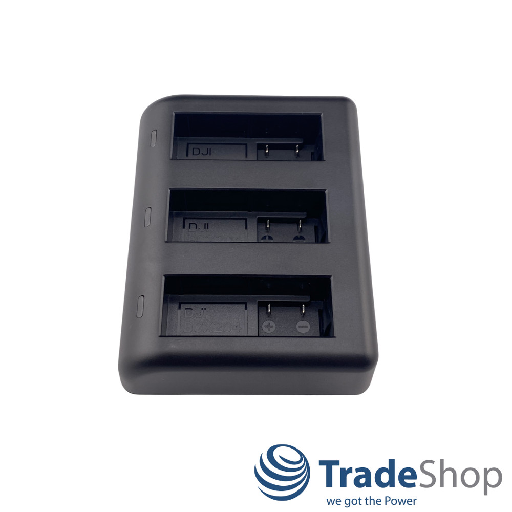 LCD Dreifach Ladegerät Ladestation für DJI Osmo Action 3, 4, 5, BCX202, BCX204