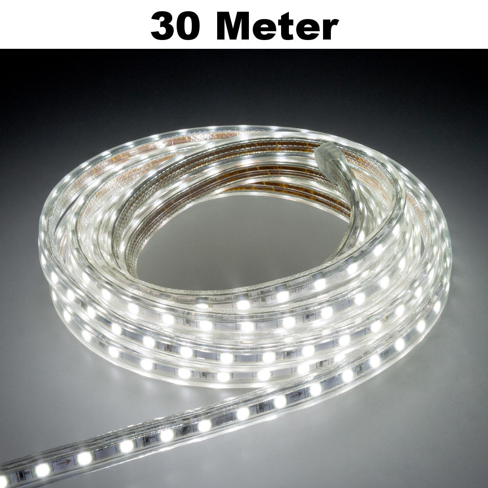 30m Weiß LED Leuchtstreifen Lichterkette 60 LED/Meter SMD2835