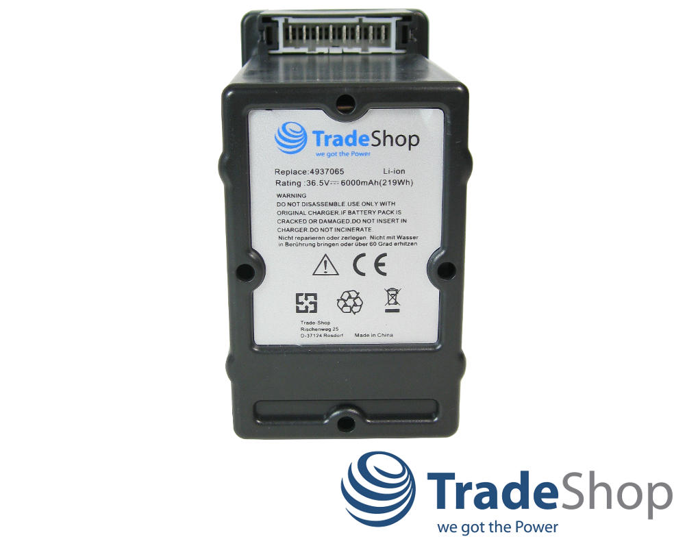 2x Li-Ion AKKU 6000mAh 3x36,5V für Wolf 40 Garten Power Pack 1 4939090 4937065
