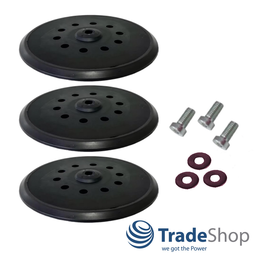 3x Schleifteller Treibteller 225mm für FLEX Giraffe WST 700 VV, WSE 500, WSE 7