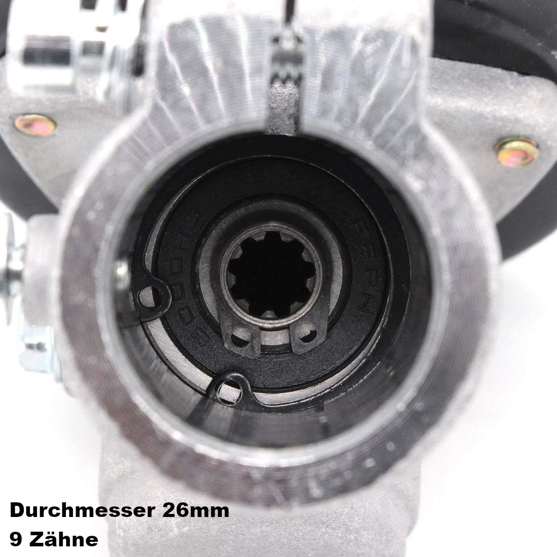 Getriebekopf Winkelgetriebe 9 Zähne für Motorsensen Freischneider mit 26mm Rohr