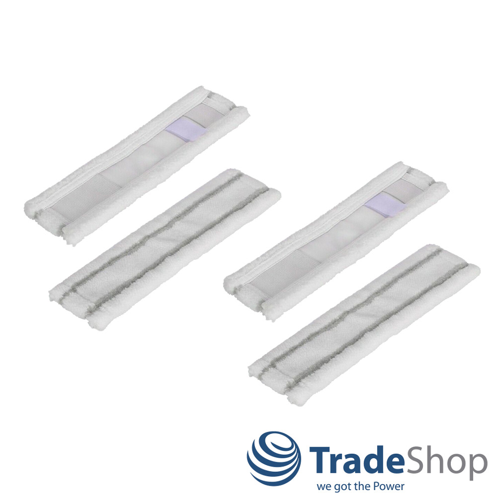 4x Mikrofaser Wischtücher Wischbezug für Kärcher WV2, WV50 ersetzt 2.633-100.0