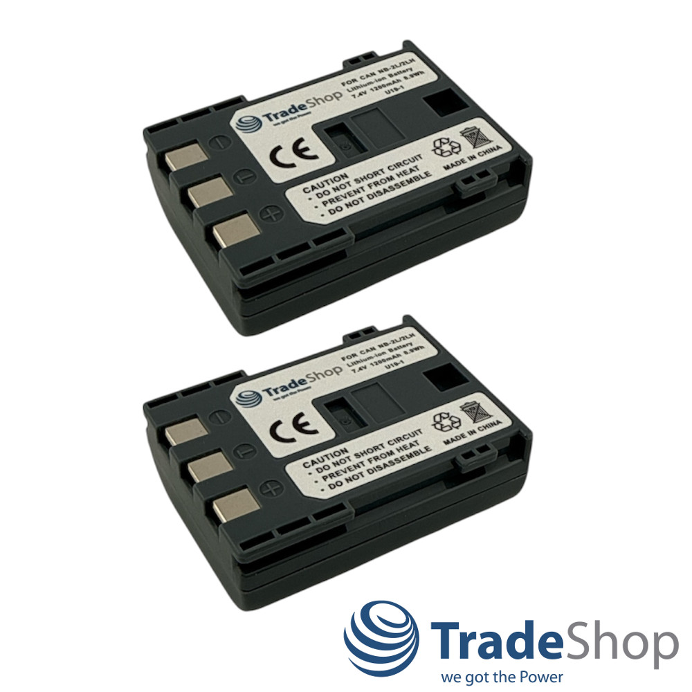 2x Akku für Canon NB-2LH NB-2L BP-2L5 BP-2L12 BP-2L14 NB-2L18 G7 G9 S50 S60 uvm
