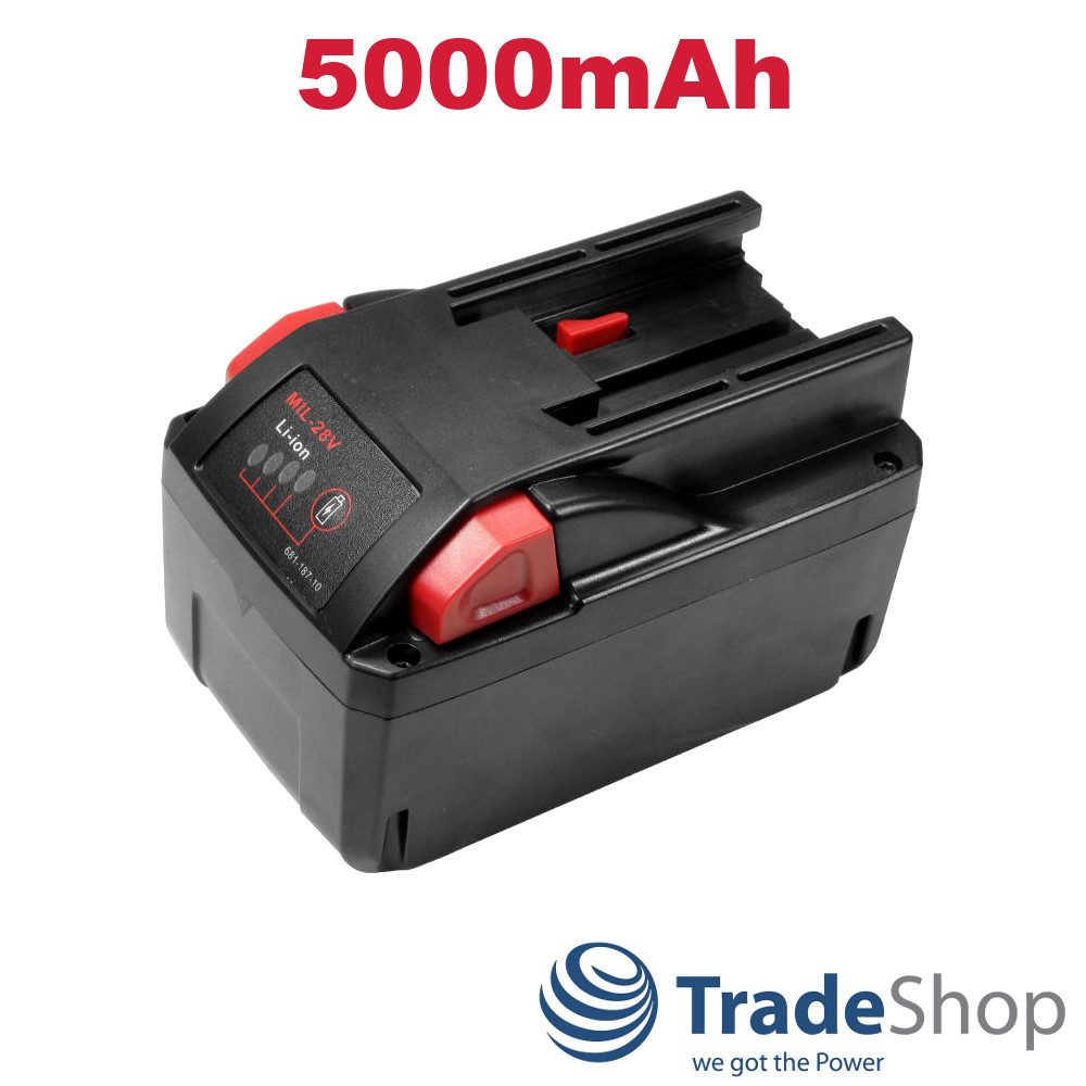 Li-Ion Akku 28V 5000mAh für AEG Milwaukee HD28 AG, V28 CS ersetzt 48-11-2830