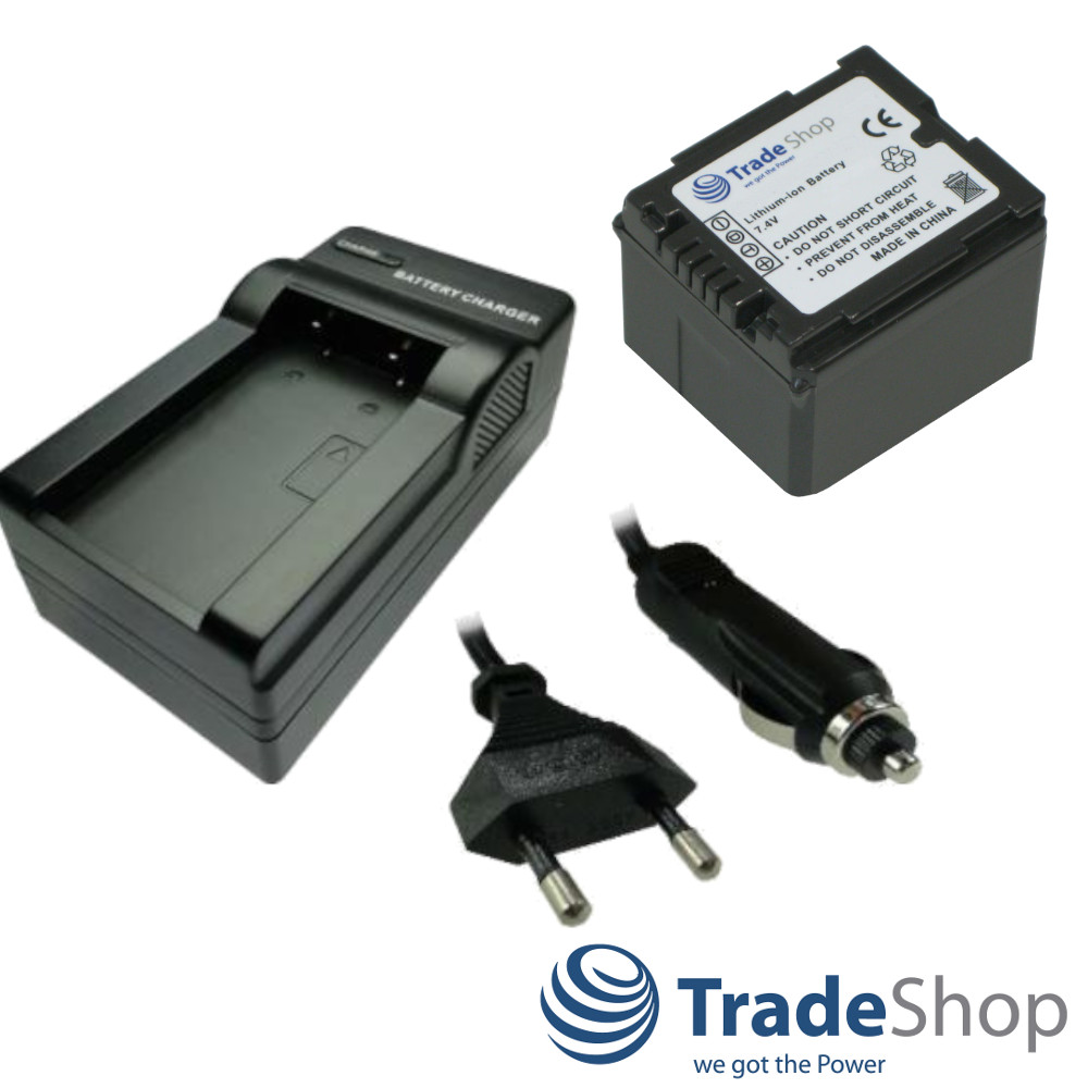 Li-Ion Akku 7,4V 950mAh + Ladegerät für Panasonic HDC-DX1 SDR-H20 NV-GS500 uvm.