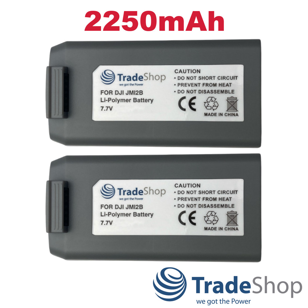 2x Li-Polymer Akku 7,7V 2500mAh für DJI Mavic Mini 2, Mini SE Multikopter Drohne