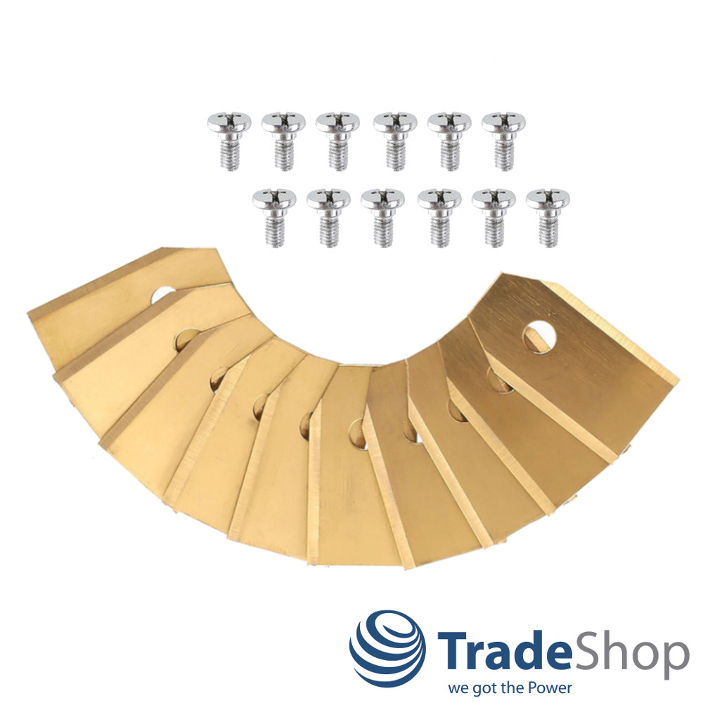 Messer Klingen 35mm (Titan, Gold) für Husqvarna Automower, Gardena Mähroboter