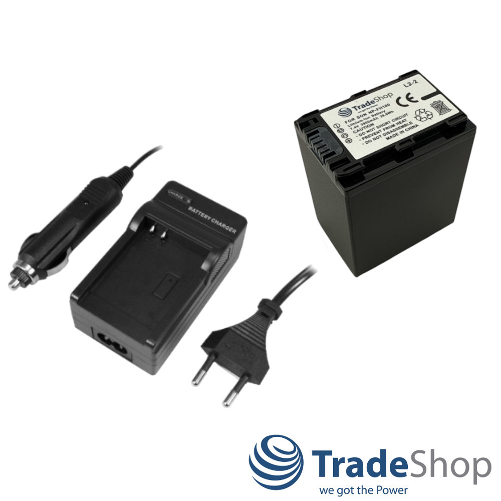 Akku + Ladegerät für Sony NP-FH100 NP-FH30, NP-FH40, NP-FH50, NP-FH60, NP-FH70