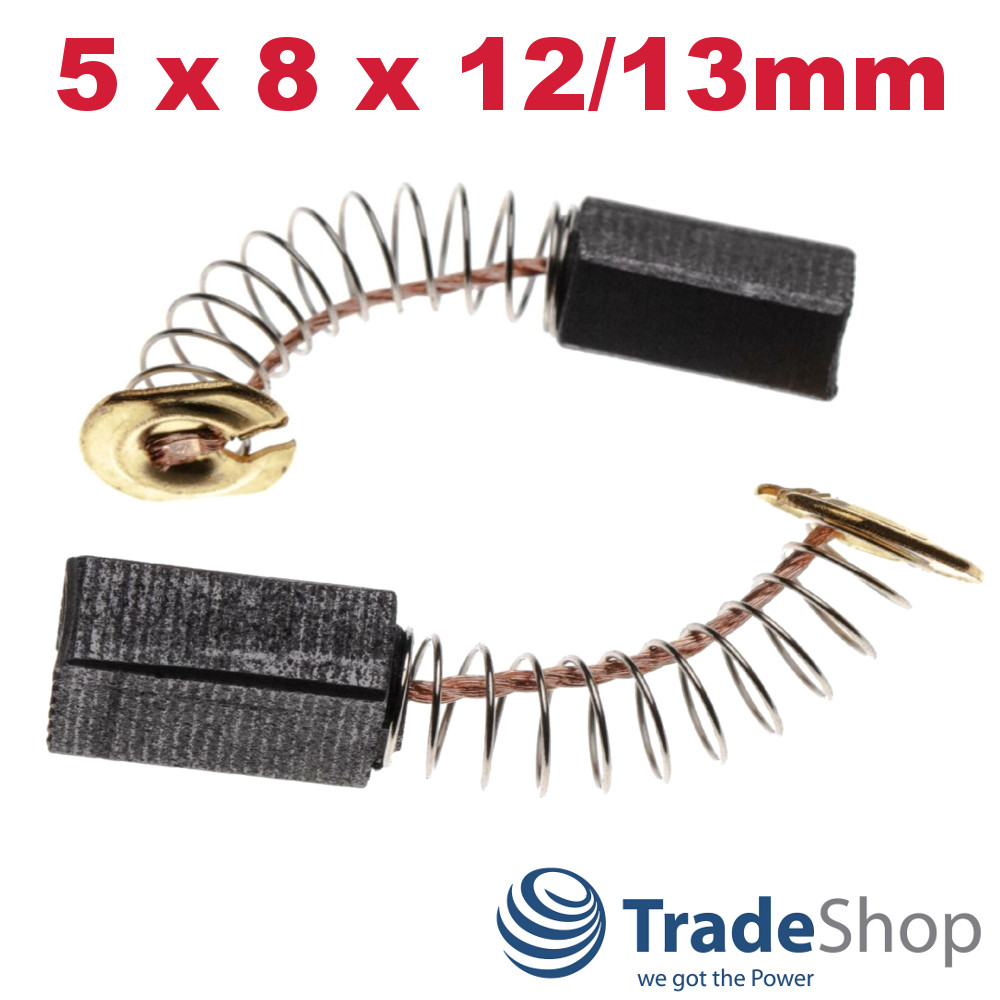 2x Kohlebürsten Motorkohlen 5x8x12/13mm ersetzt Makita CB-76 CB-52 CB-53