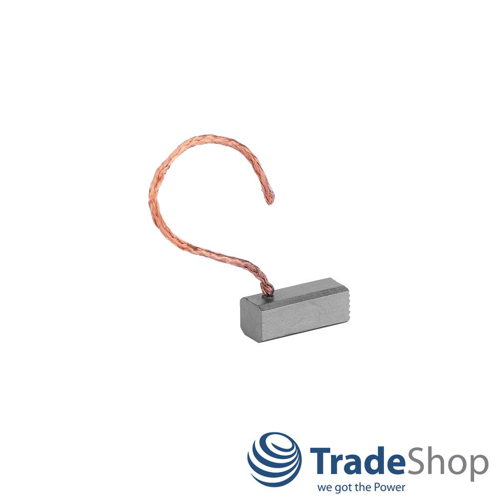 2x Motorkohlen Kohlebürsten 6x6x15mm für viele PKW KFZ Motoren 40mm Kabellänge