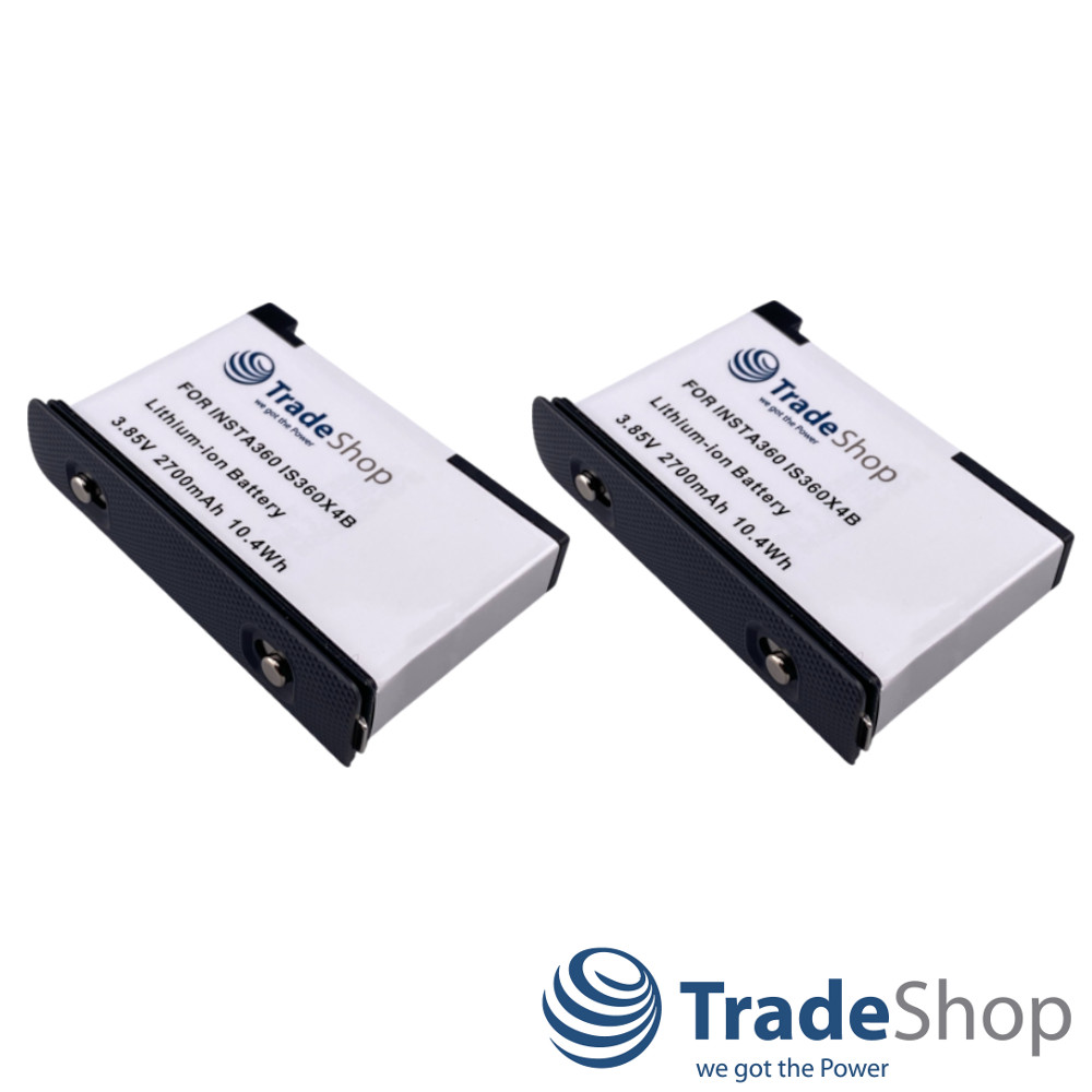 2x Li-Ion Akku 3,85V 2700mAh für Insta360 X4 Actioncam ersetzt IS360X4B CINSBBMA