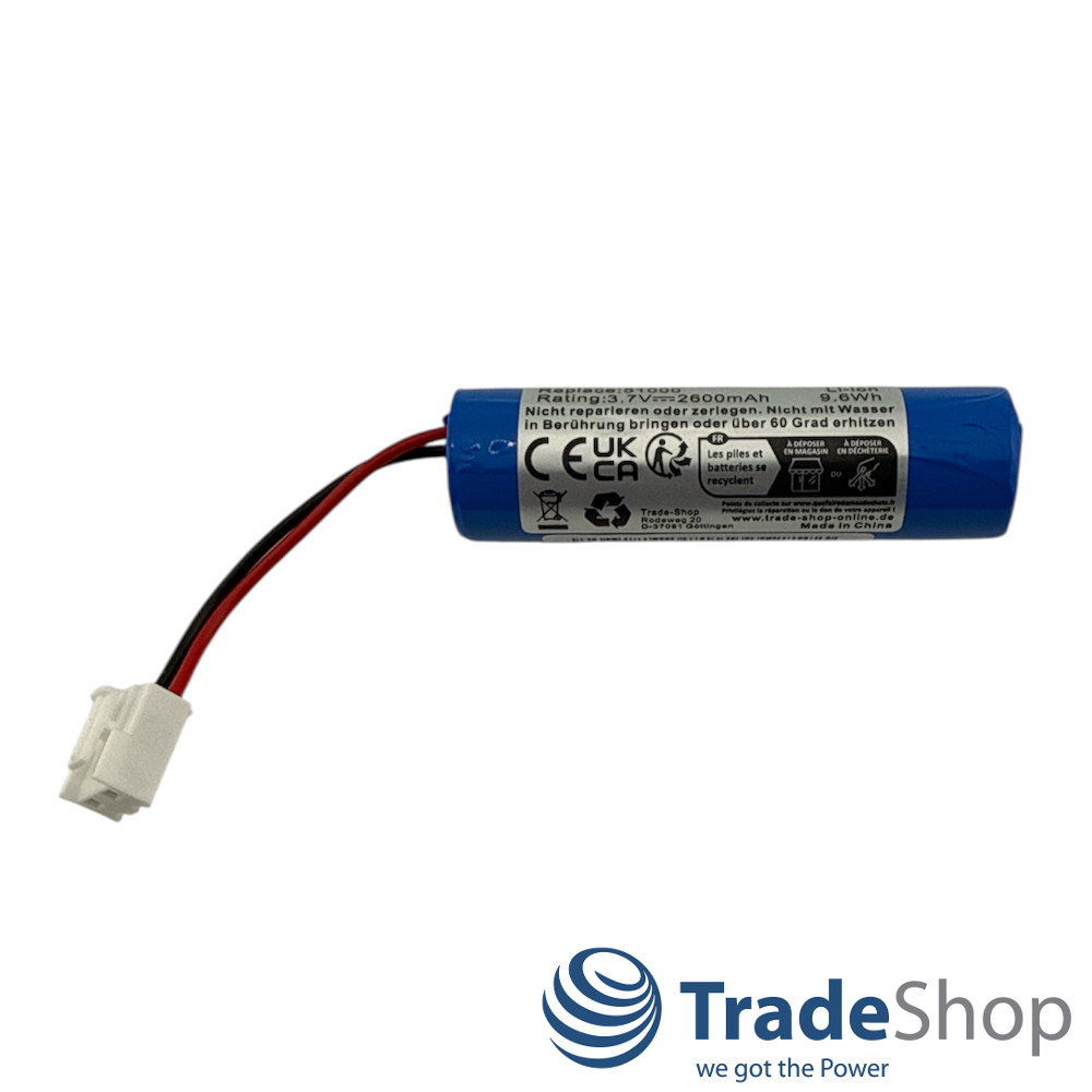 2x Li-Ion Akku 3,7V 2600mAh für Leifheit 51000 51002 51113 ersetzt BFN18650 1S1P