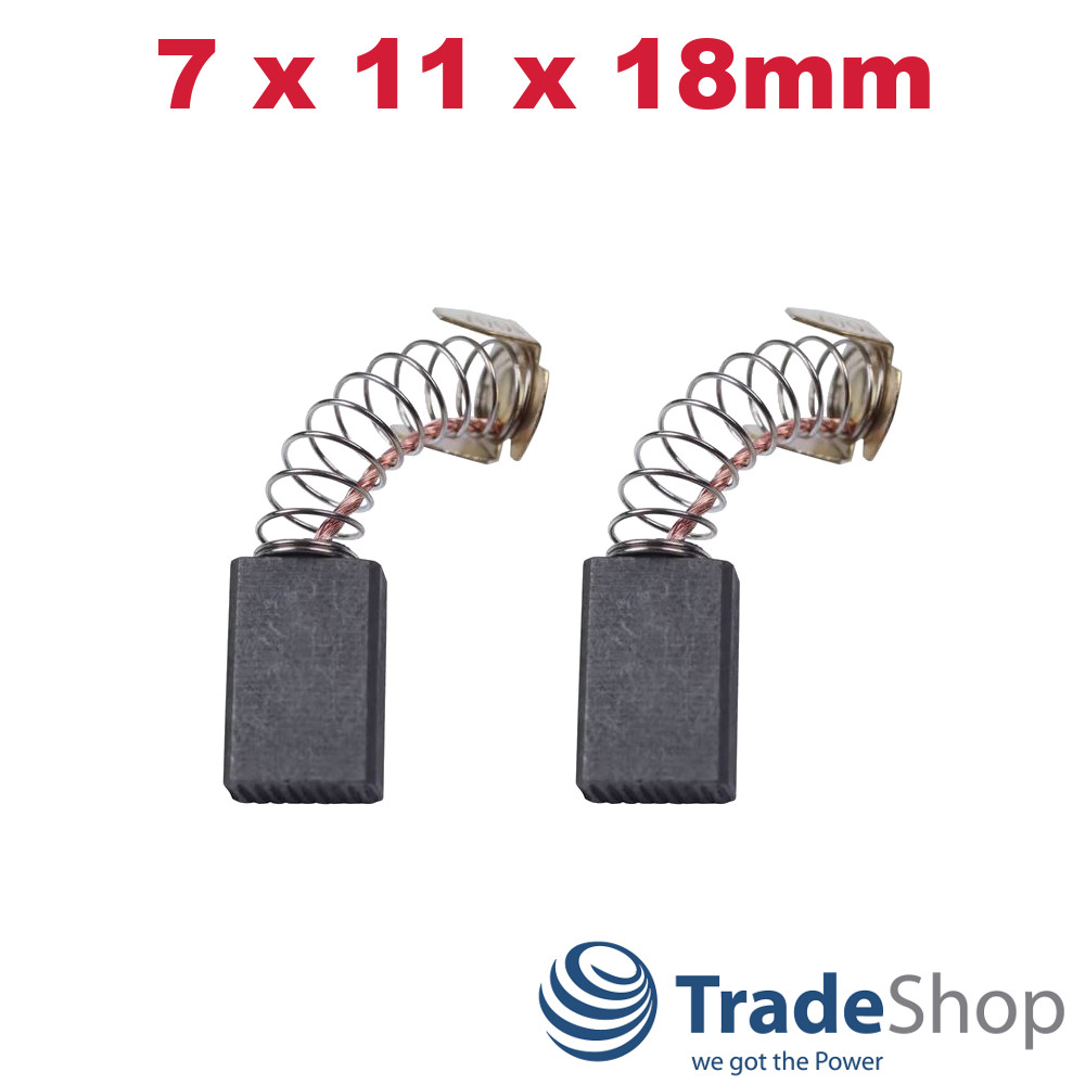2x Motorkohlen Kohlebürsten 7x11x18mm für Shoprider Elektromobil Scooter uvm.