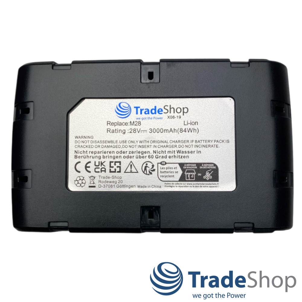 2x AKKU 28V 3000mAh für AEG Milwaukee M28 M28B M28BX MC28V MC28 Würth 4932352732 uvm