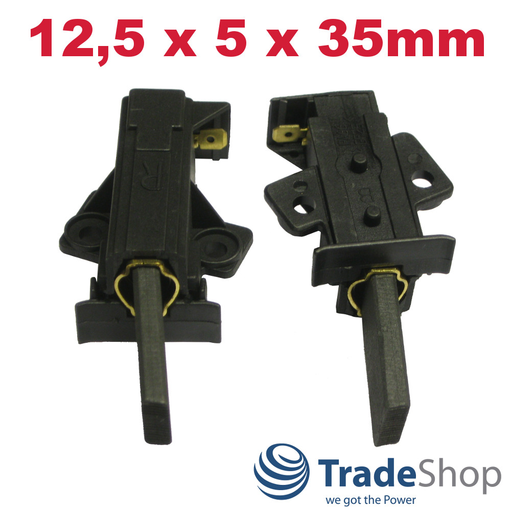 2x Motorkohlen 12,5x5x35mm ersetzt AEG/Electrolux 400602034 Bosch 173028