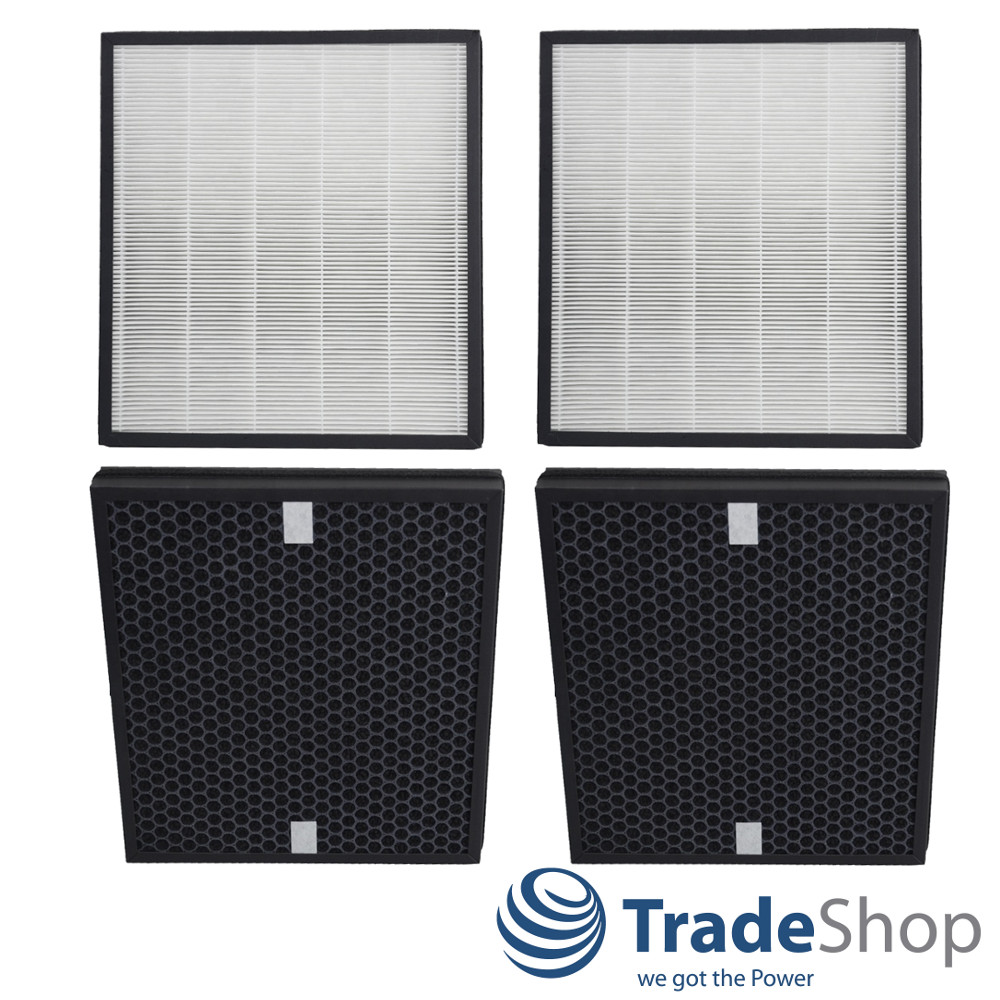 2x HEPA + 2x Aktivkohle Filter für Philips AC4080/10 Luftreiniger wie AC4158/00