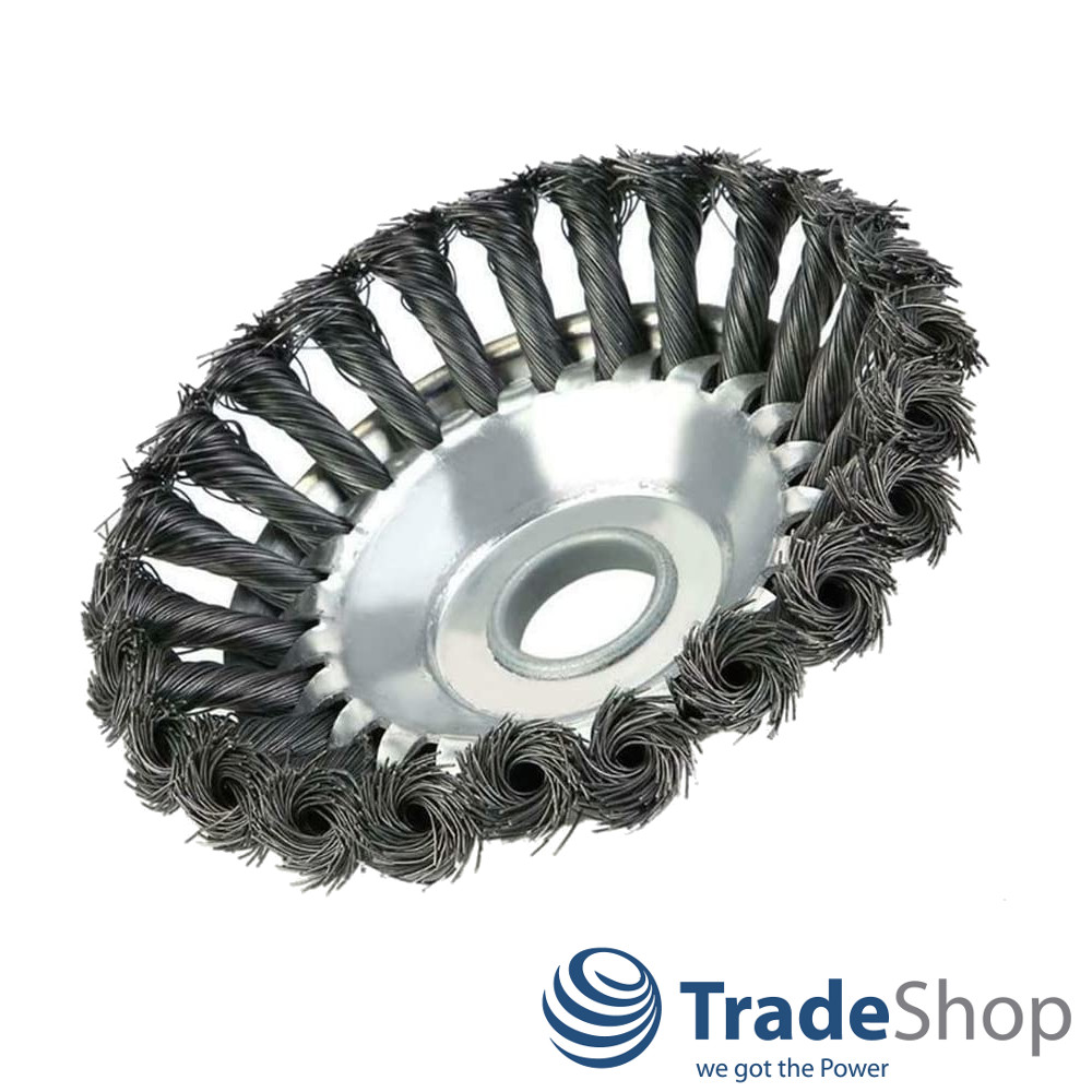 3x Stahldraht Unkrautbürste 15cm inkl Adapter-Set für Stihl, Worx, Husqvarna uvm