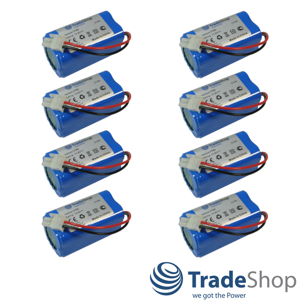 8x AKKU 14,8V 2600mAh für Ecovacs Deebot CR130 CEN 540 Dibea V780 V870
