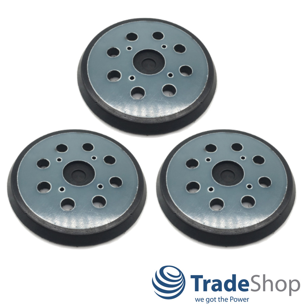 3x Ersatz Schleifteller Haftteller 125mm für AEG EX 125 E/ES Milwaukee ROS 125 E